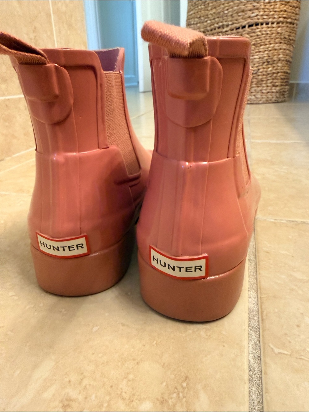 Hunter Dusty Pink Chelsea Rain Boots